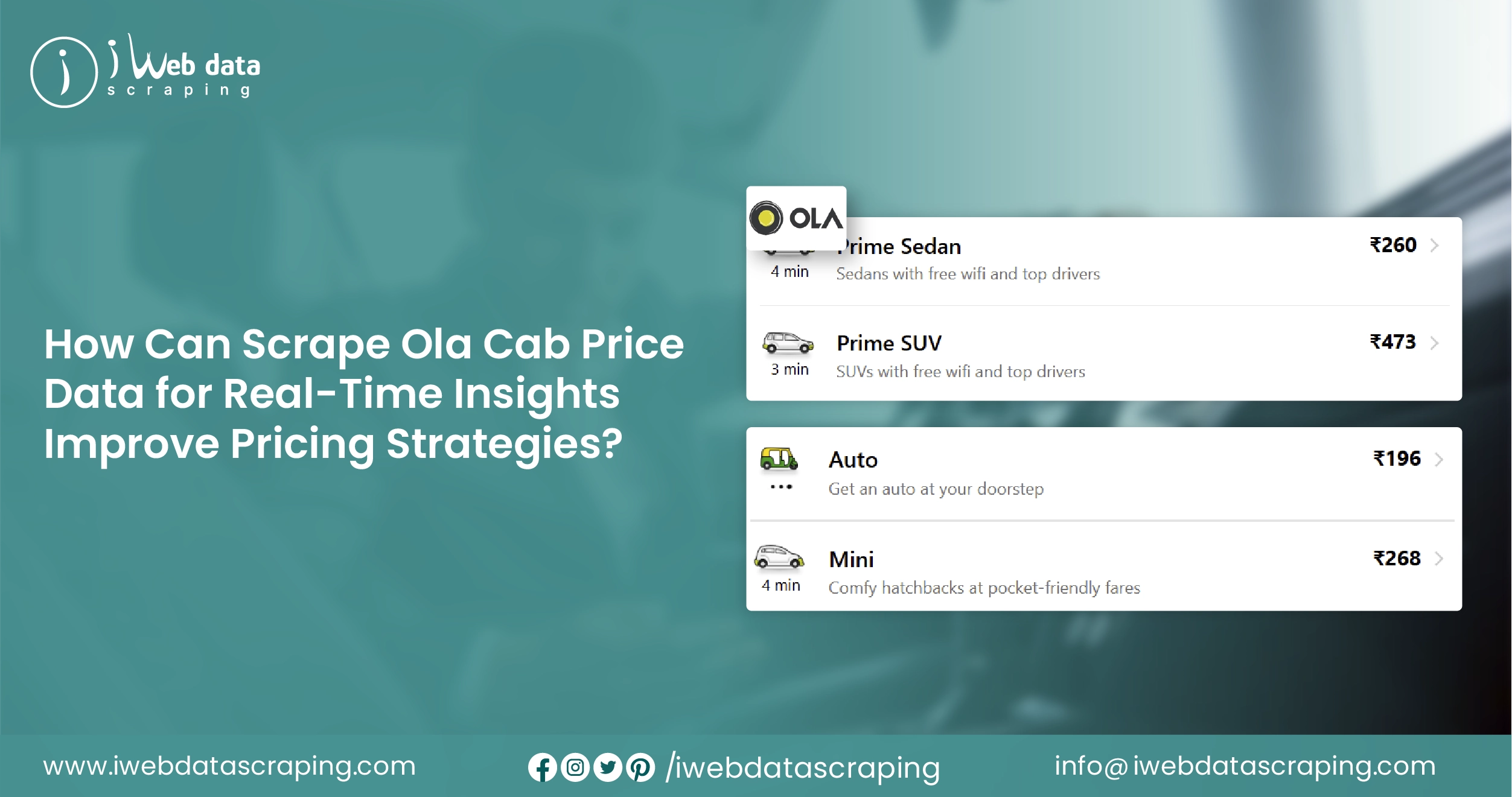 Scrape Ola Cab Price Data for Real-Time Insights